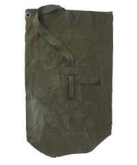 米軍　ダッフルバッグ　コットン　ポケット付き　実物　ミリタリー　バッグ