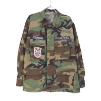 米軍 ウッドランドカモ　BDU　シャツジャケット CIVIL AIR PATROL 95年　実物 