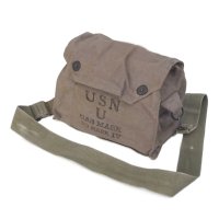 米軍　ガスマスク バッグ USN MARK IV　ストラップ交換 メンズ　ショルダー ヴィンテージ【メール便可】
