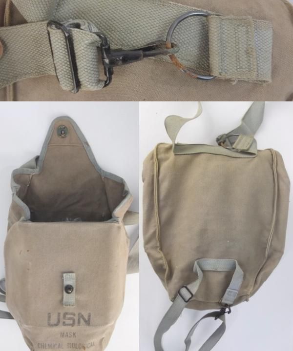 米軍 実物 USN ガスマスクバッグ MARK V USN MARK V ガスマスクバッグ #2 米軍 実物 古着屋 hooperdoo