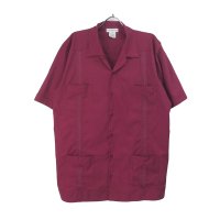 Tropical Breeze  キューバシャツ　エンジ XL メンズ 半袖シャツ【メール便可】