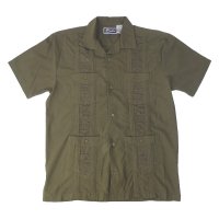 (OLV/XL) LADA  半袖 キューバシャツ (新品) メキシカン グアヤベラ シャツ 【メール便可】