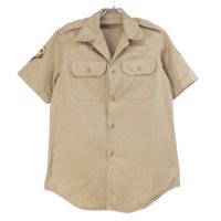 米軍 半袖 カーキシャツ　コットン　チノシャツ 60's　実物 【メール便可】