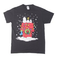 スヌーピー　クリスマス　Tシャツ　(古着) snoopy【メール便可】