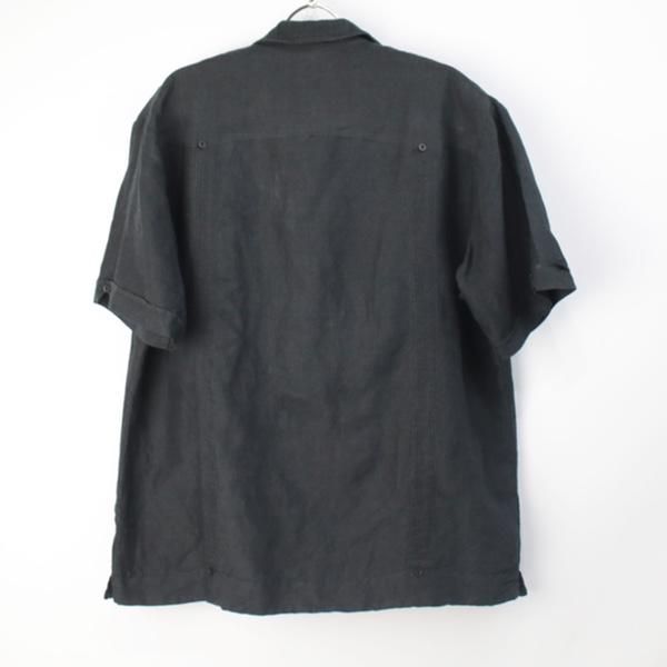 キューバベラ CUBAVERA 半袖 キューバシャツ 麻レーヨン BLK L キューバベラ CUBAVERA 半袖 キューバシャツ 麻レーヨン BLK L
