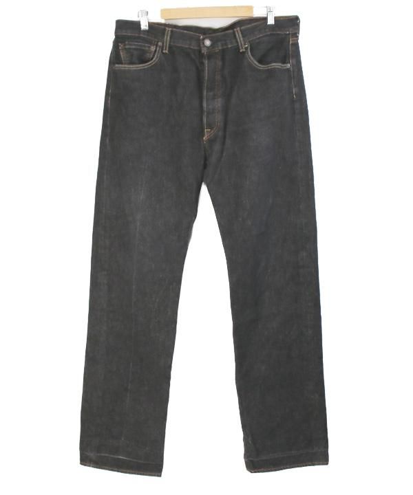 リーバイス501ブラックデニムパンツ黒L1188ワイドGパンw36アメリカ製古着 リーバイス 501 ブラック デニムパンツ 表記38/36実寸W37L33.5