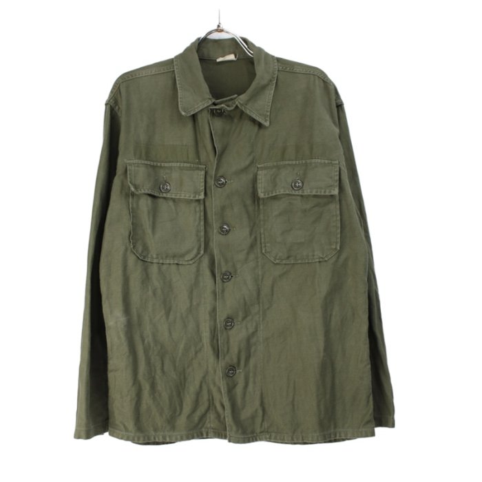 米軍 コットン ユーティリティ　シャツ 筒袖  63年 実物 SMALL  ミリタリーシャツ