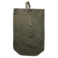 米軍　ダッフルバッグ　キャンバス　ステンシル&リペア　実物　　ミリタリー バッグ
