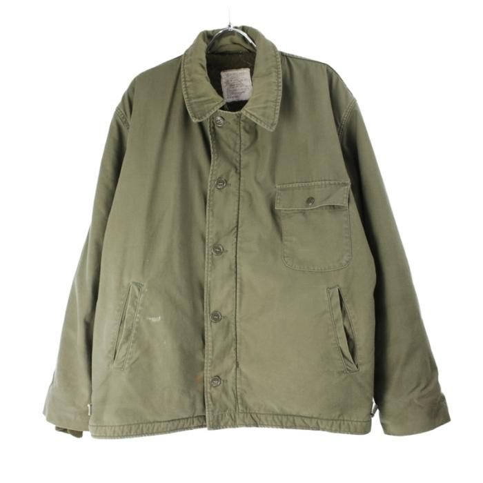 A-2 デッキジャケット (XL) 米軍 81年 実物 ミリタリージャケット 古着