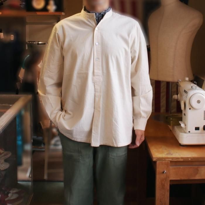 70's ハンガリー軍 コットンショップコート　グランパシャツセット 70's ハンガリー軍 コットンショップコート グランパシャツ