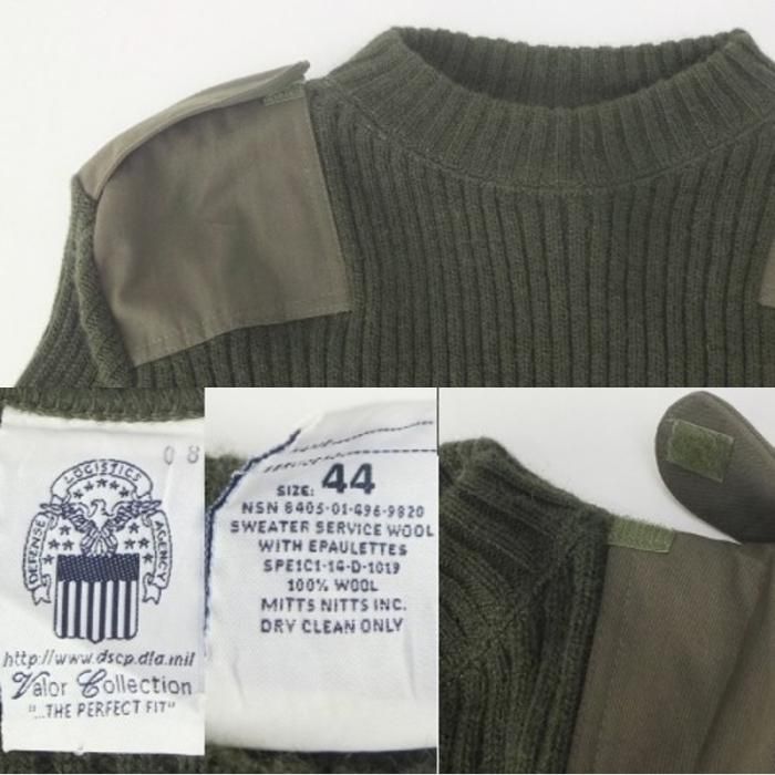米軍 コマンドセーター OD 44 実物 古着屋 hooperdoo 米軍 コマンドセーター OD 44 実物 古着屋 hooperdoo