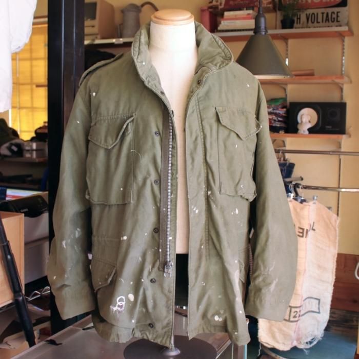 M-65 フィールドジャケット セカンド ペンキダメージ MRぐらい 米軍
