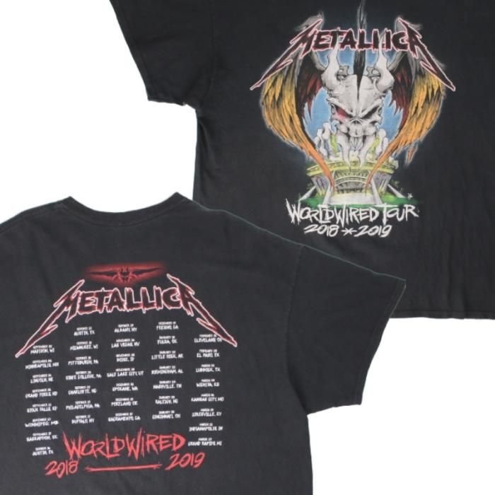 メタリカ　ツアー Tシャツ サイズM メタリカ METALLICA 2018－19 ツアーT 古着 バンド T