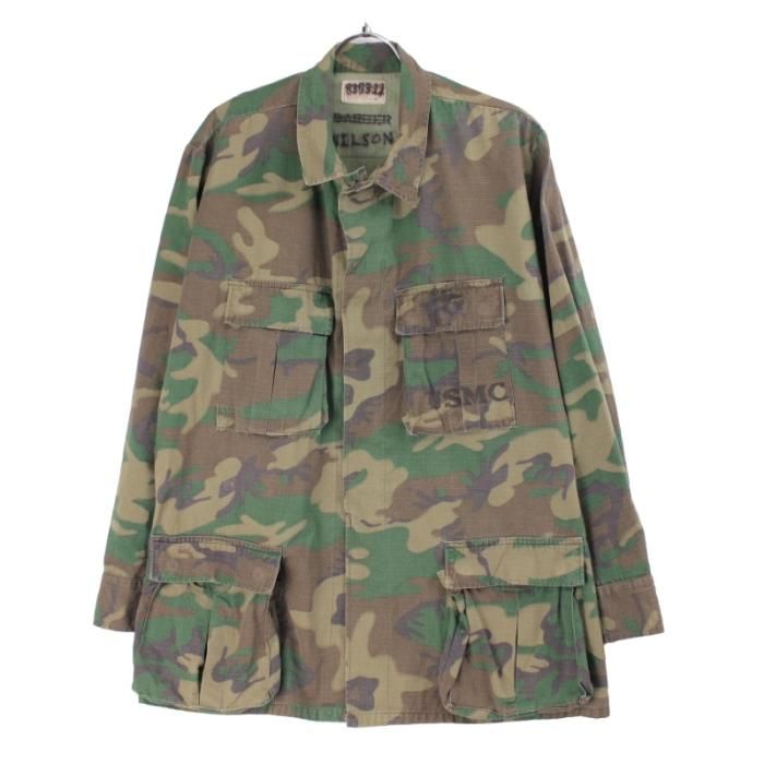 米軍 USMC リーフカモ HOT WEATHER シャツジャケット ERDL70年代 米軍 USMC リーフカモ HOT WEATHER シャツジャケット ERDL70年代