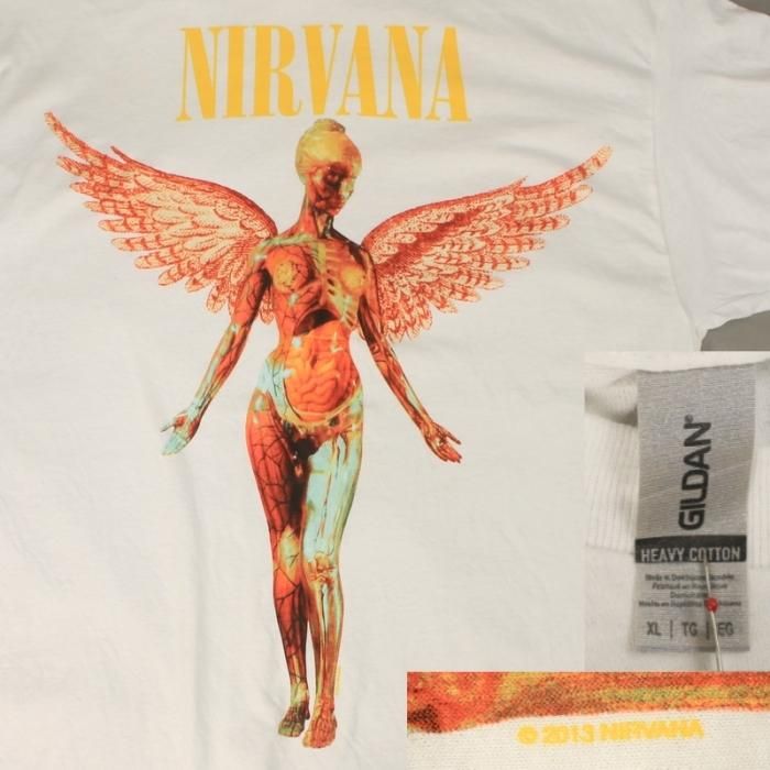 ニルヴァーナ IN UTERO バンドTシャツ (XL) 古着 古着屋 hooperdoo