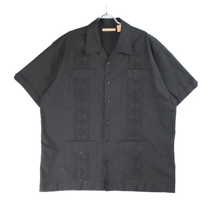 Havanera キューバシャツ BLK 古着屋 hooperdoo 半袖シャツ 古着通販 Havanera キューバシャツ BLK 古着屋 hooperdoo 半袖シャツ 古着通販