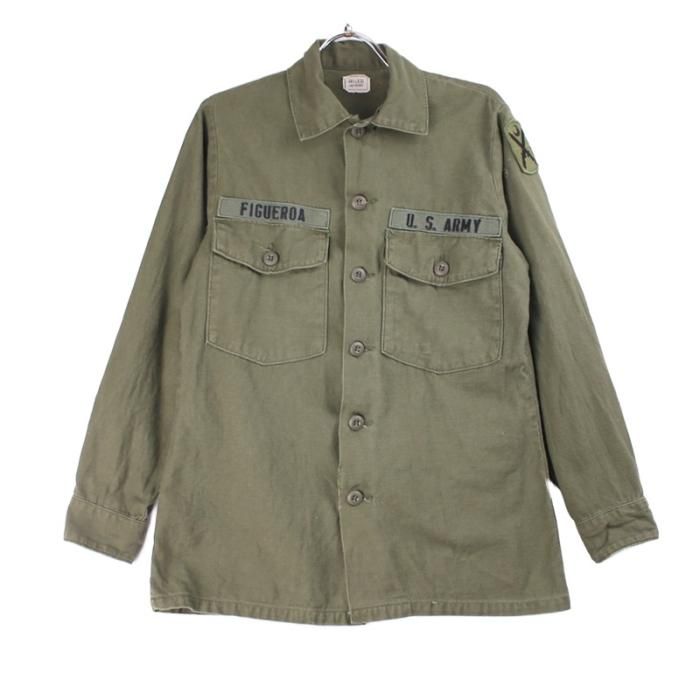 米軍 コットンサテン ユーティリティシャツ 70年代 14.1/2x31