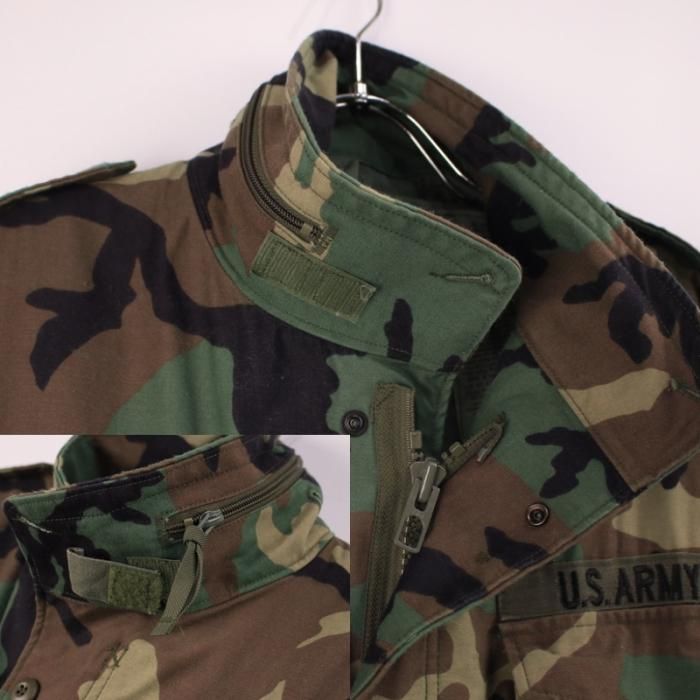 M-65 82年製 US実物 SCOVILL ZIP ウッドランドカモ US(米軍) ウッドランドカモ M65フィールドジャケット/ブラスZip