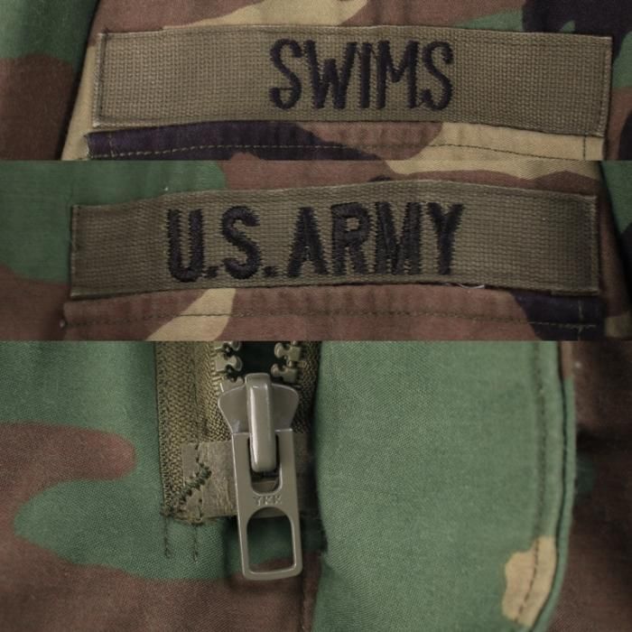 M-65 82年製 US実物 SCOVILL ZIP ウッドランドカモ 80s 米軍 U.S.ARMY パッチ付き ウッドランドカモ M-65