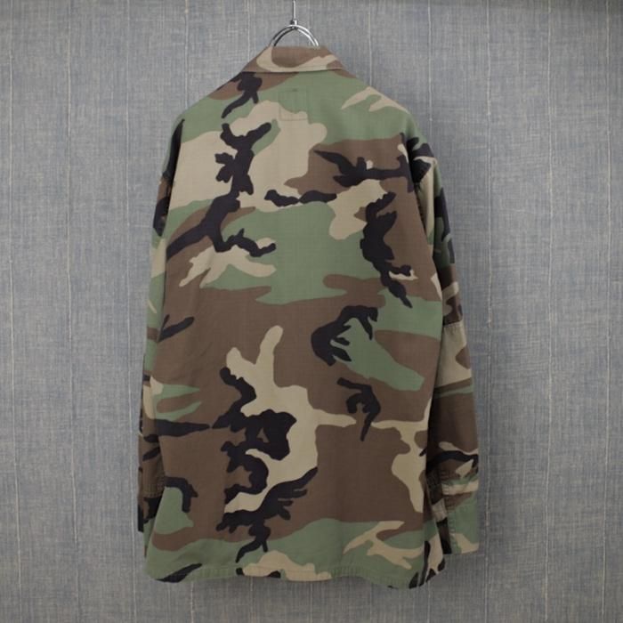 [米軍実物] RDF ウッドランドカモ M-R BDU 80s ミリタリー 古着 希少 80s USMC 米軍 海兵隊 実物 US ARMY BDU ウッドランドカモ