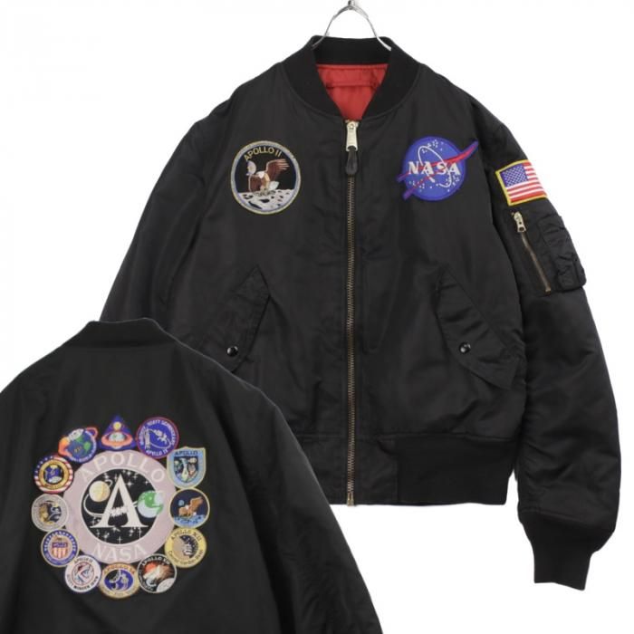ALPHA MA-1フライトジャケット NASA APOLLO 古着屋 hooperdoo ALPHA MA-1フライトジャケット NASA APOLLO 古着屋 hooperdoo