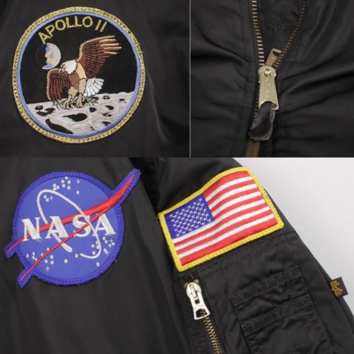 ALPHA MA-1フライトジャケット NASA APOLLO 古着屋 hooperdoo ALPHA MA-1フライトジャケット NASA APOLLO 古着屋 hooperdoo