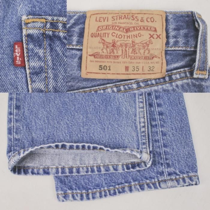 リーバイス Levi's 501 USA製最終モデル 実寸W34L31.5 1999年製 Levis 501 93米国最終モデル 刻印553 Size : W : 33 L