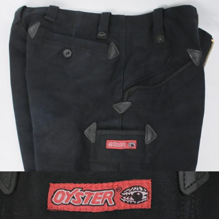 早割切符 ジャーマン ロガーパンツ ブラック コットン oyster 実寸W34 パンツ