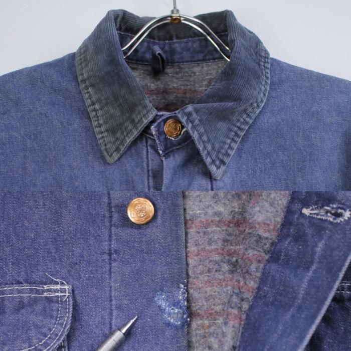 古着 ブルーベル BLUE BELL 70s デニム カバーオール 42
