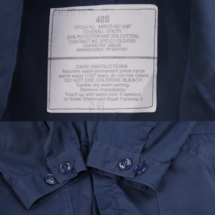 米軍 U.S.NAVY ユーティリティ カバーオール 40S つなぎ 古着屋