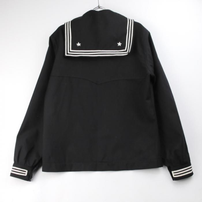 【希少サイズ☆セーラージャケット】ミリタリー☆海軍制服☆ブラック☆XL〜2XL USA海軍 ミリタリー セーラー ジャケット メンズ 80s ウール