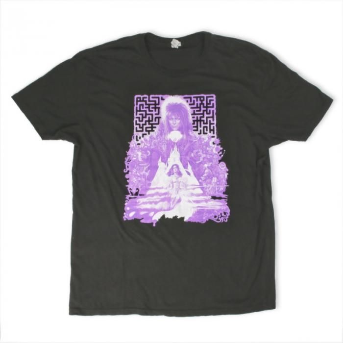使用感あり‼️デビッドボウイ ラビリンス Tシャツ Labyrinth ラビリンス デヴィッド・ボウイ 映画 ムービー 黒 T