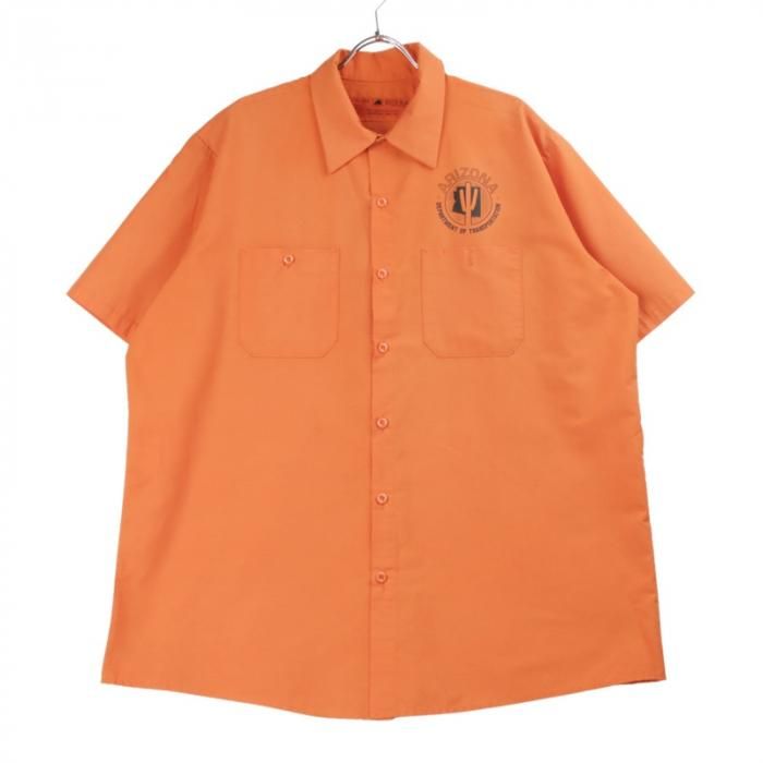 USAデザイン レッドキャップ バックプリント 2XL 古着半袖 ワークシャツ Yahoo!オークション -「バックプリント」(ワークシャツ) (半袖