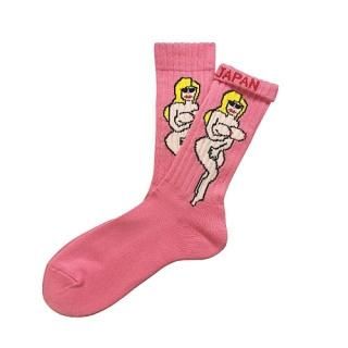 ching&coå / "&TOUGH -pink-" Socks
