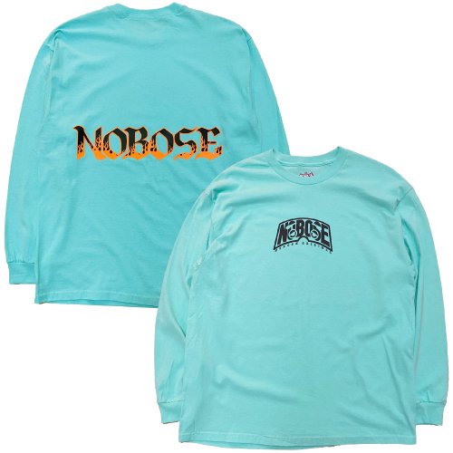 NOBOSE FIRE ロングスリーブTシャツ / ターコイズブルー - HIGH STRUT MONSTER WEB SHOP