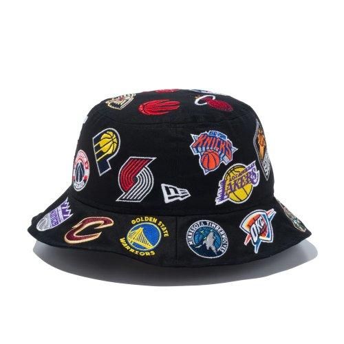 NEW ERA バケット01 Team Logo Allover NBA ブラック - NOBOSE NEW ERA バケット01 Team Logo Allover NBA ブラック - NOBOSE