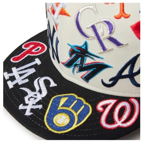 NEW ERA 9FIFTY Team Logo Allover MLB クローム ブラック NEW ERA 9FIFTY Team Logo Allover MLB クローム ブラック