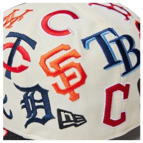 NEW ERA 9FIFTY Team Logo Allover MLB クローム ブラック