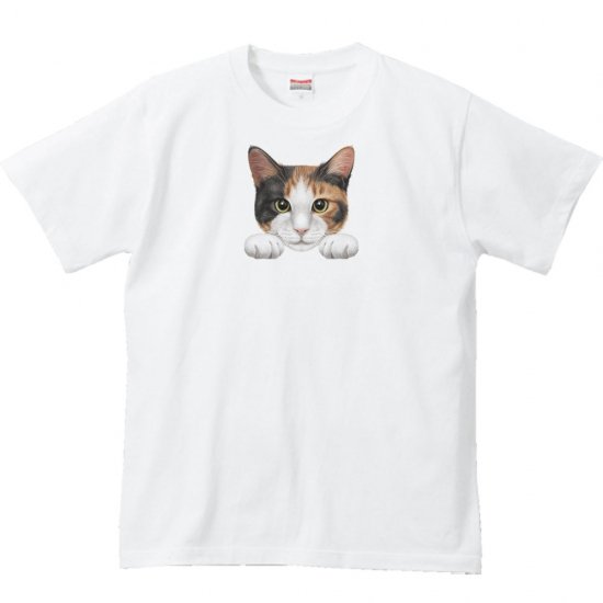 猫の顔・三毛猫　半袖Tシャツ　M/Y/D/Sプリント工房