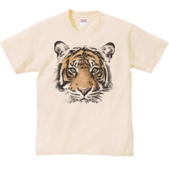 虎（とら）の顔 半袖Tシャツ M/Y/D/Sプリント工房