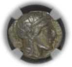 ATTICA, ATHENS c.440-404 BC AR Tetradrachm(17.20g) obv Athena rv owl, olive spray, moon【ChAU5/5】