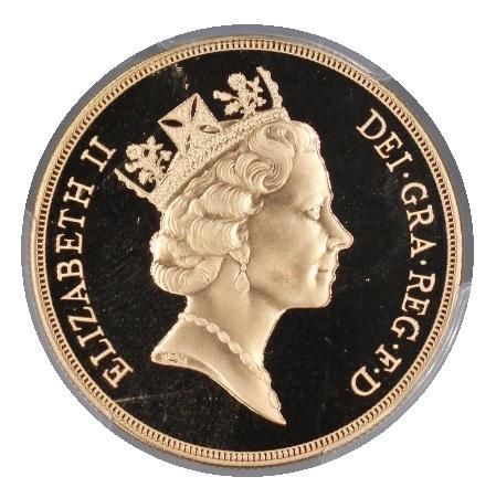 1996年 イギリス エリザベス2世 5ポンド金貨 PR69 DCAM - アンティークコインタウン