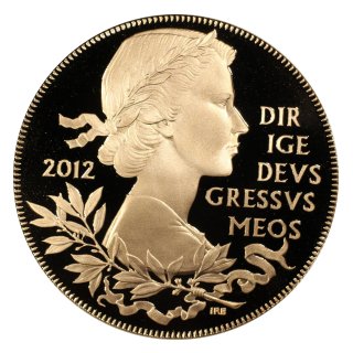 2012年 英国 エリザベス2世即位60周年記念 ダイヤモンド・ジュビリー 5ポンド 金貨【PR69 DCAM】