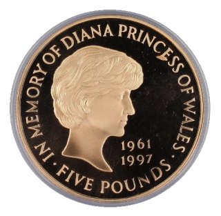 1999年 イギリス ダイアナ追悼 5ポンド金貨【PR69 DCAM】