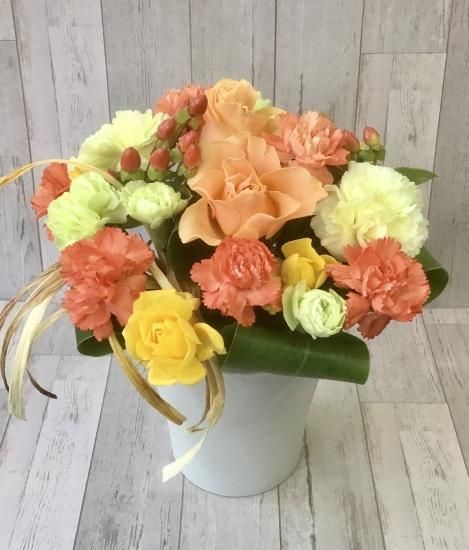 花材セット オレンジ  Ｎｏ．610 flowervase-03310 トライアングル オレンジグラデーション