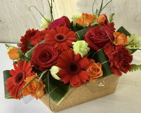 レッド系アレンジメント - 花やあきつフルール｜伊豆修善寺