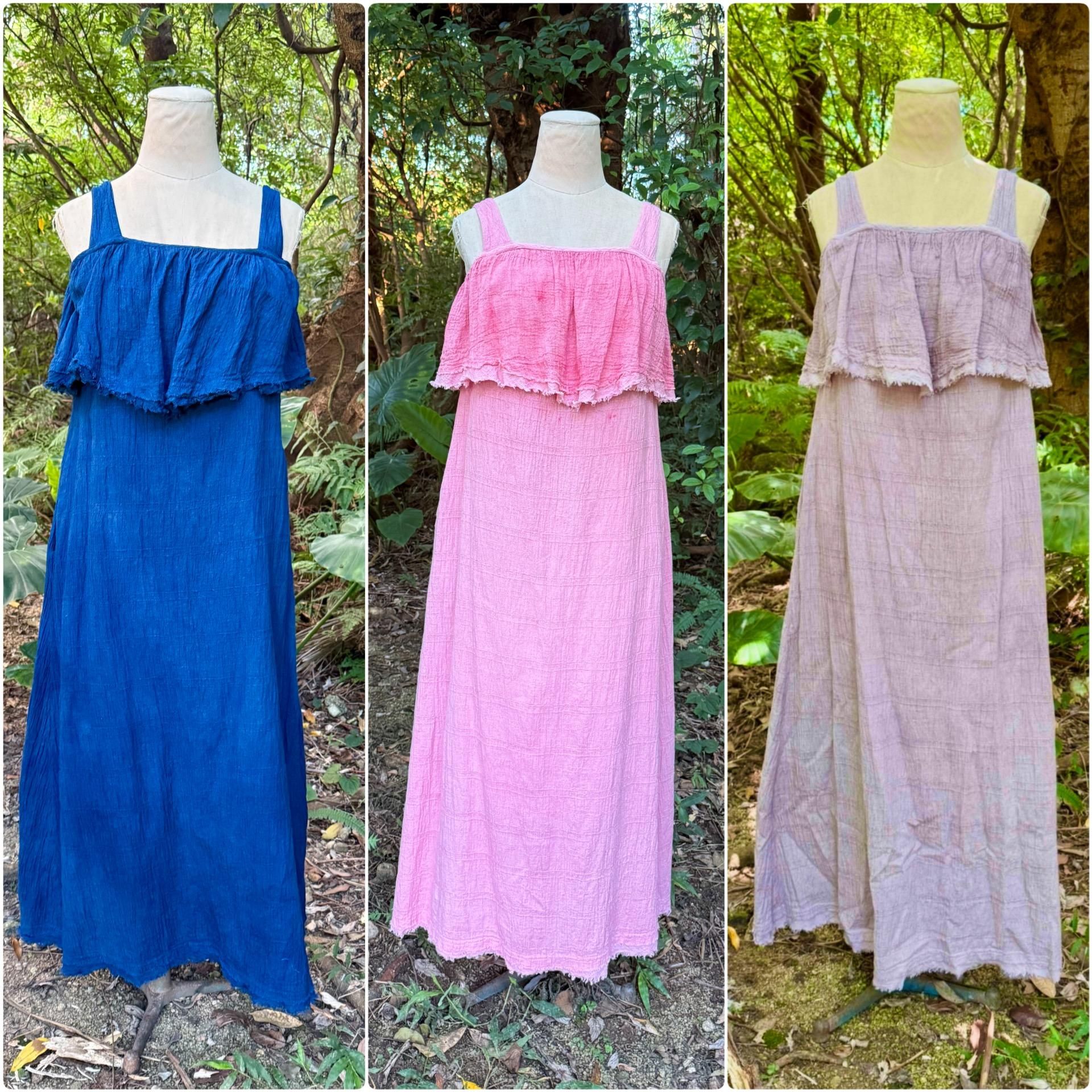 新入荷☆
ヘンプ&コットン∞ショルダー2wayフリルロングワンピース(母乳対応☆)