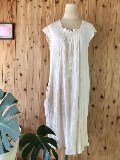 コットンシャーリングノースリーブワンピース 　カーキ セール】コットンシャーリングノースリーブワンピース