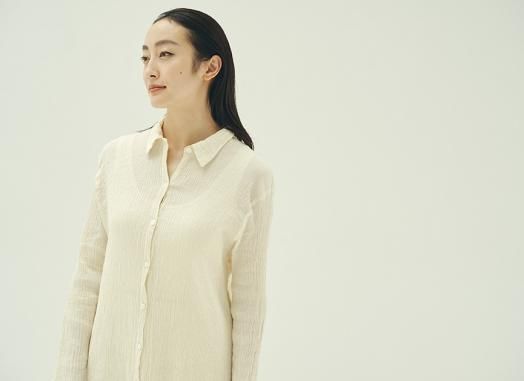 PRISTINE 楊柳ロングシャツ / オーガニックコットン おいしい手