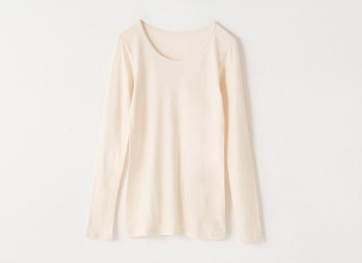 PRISTINE シルクコットンUネックプルオーバー | おいしい手